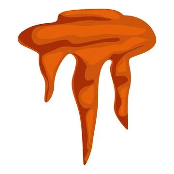 Flowing downwards viscous material substance Stock Illustration