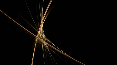 Flowing Energy, Dynamic Linear Golden Stream Video stock 50346209