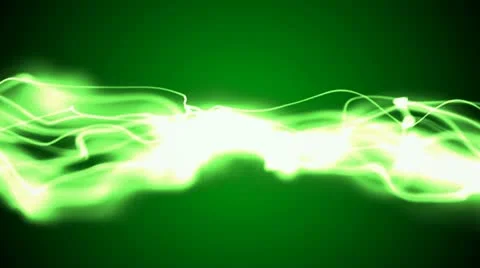 Flowing energy light source over green background Stock Footage 12674231