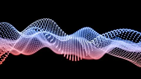 Flowing energy particles background Stock Illustration