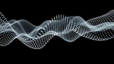 Flowing energy particles background Stock Illustration