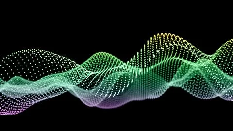 Flowing energy particles background Stock Illustration