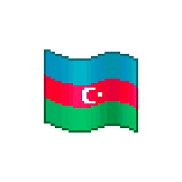 Flowing flag of Azerbaijan Stock Illustration