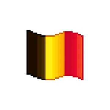 Flowing flag of Belgium Stock Illustration