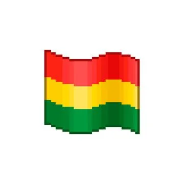 Flowing flag of Bolivia Stock Illustration