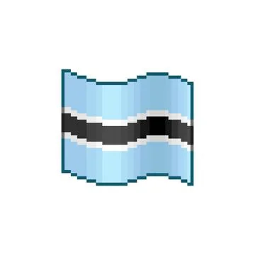 Flowing flag of Botswana Stock Illustration