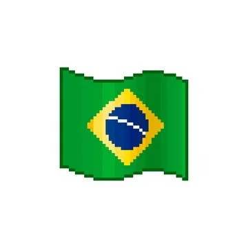 Flowing flag of Brazil Stock Illustration