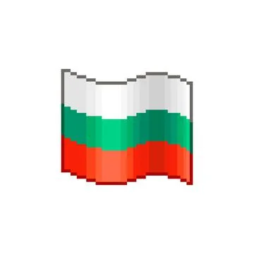 Flowing flag of Bulgaria	 Stock Illustration
