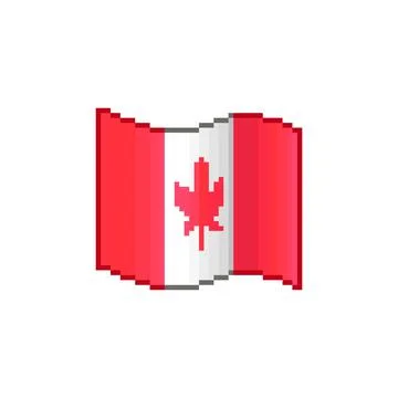 Flowing flag of Canada Stock Illustration