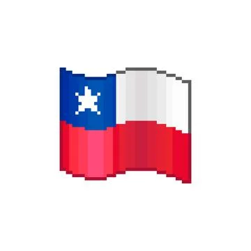 Flowing flag of Chile Stock Illustration