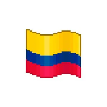 Flowing flag of Columbia Stock Illustration
