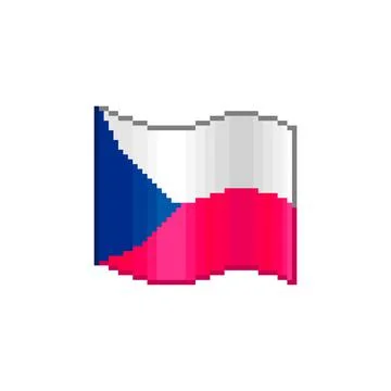 Flowing flag of Czech Republic Иллюстрация