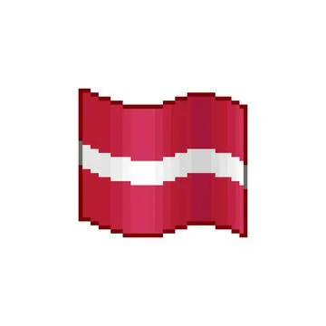 Flowing flag of Latvia Stock Illustration