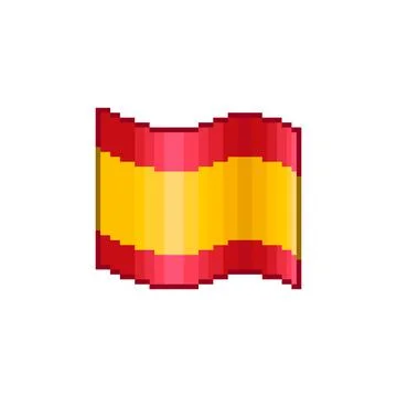 Flowing flag of Spain Stock Illustration