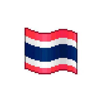 Flowing flag of Thailand Stock Illustration