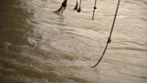 The Flowing Ganges River In Haridwar Stock Footage 315287804