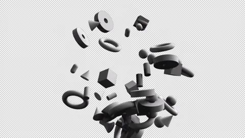 Flowing Geometric Figures Stock Footage 161672598