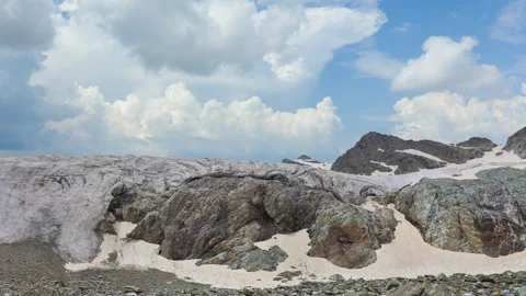 Flowing glacier time lapse scene Stock Footage 263915066