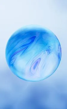 Flowing glossy pattern glass ball, 3d rendering. イラスト素材