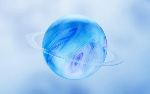 Flowing glossy pattern planet ball, 3d rendering. 스톡 일러스트