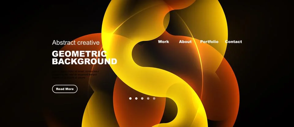 Flowing glow forms on deep black backdrop, clean vector illustration イラスト素材