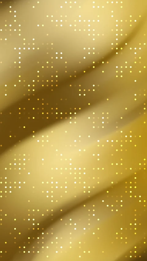 Flowing gold gradient background with soft light particles and waves Video stock 347042577