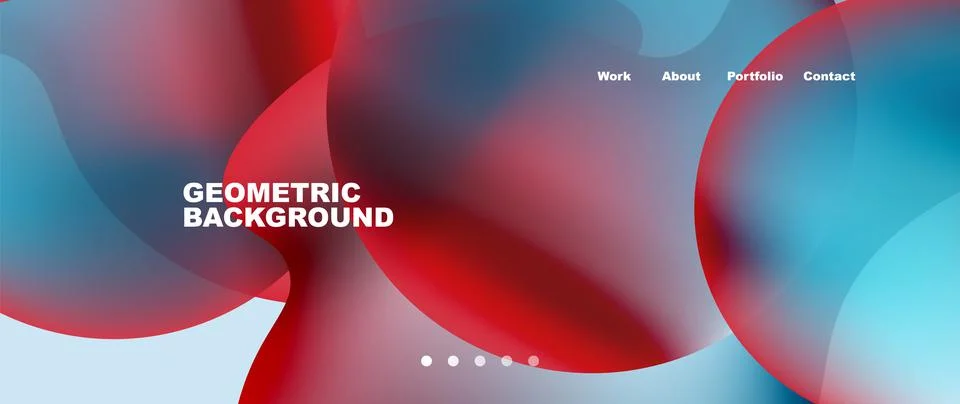 Flowing gradient colors and round elements and circles. Vector illustration for Stock Illustration