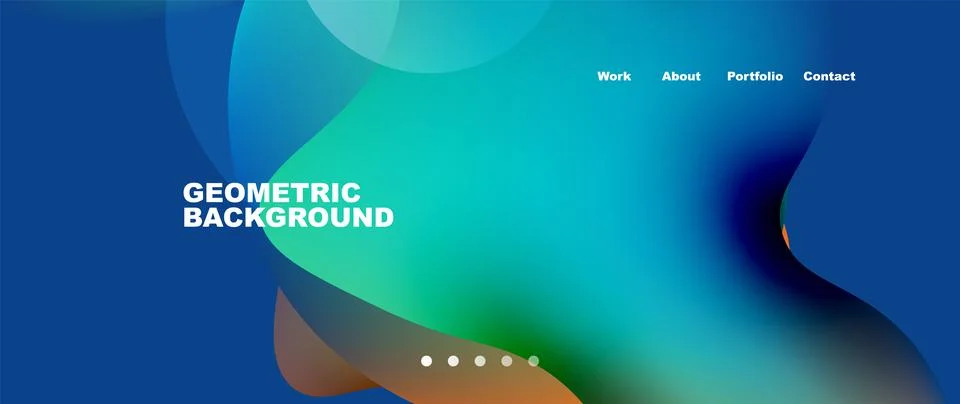 Flowing gradient colors and round elements and circles. Vector illustration for イラスト素材