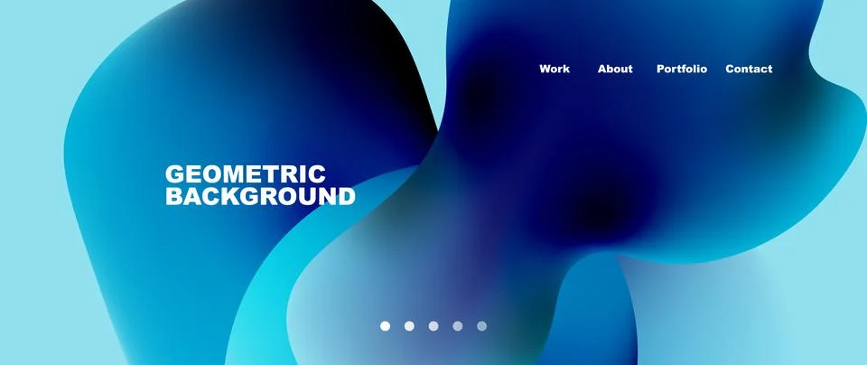Flowing gradient colors and round elements and circles. Vector illustration for Stock Illustration