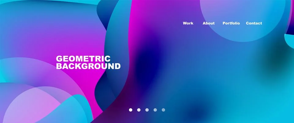 Flowing gradient colors and round elements and circles. Vector illustration for Stock Illustration
