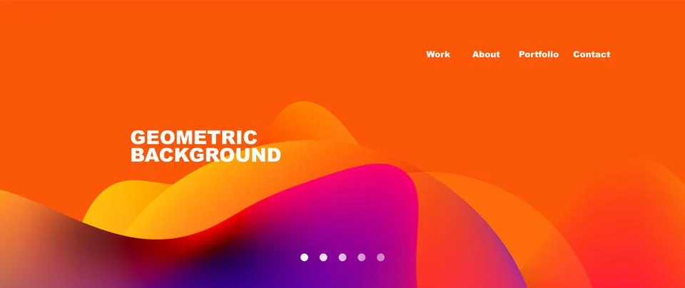 Flowing gradient colors and round elements and circles. Vector illustration for Illustrazione stock