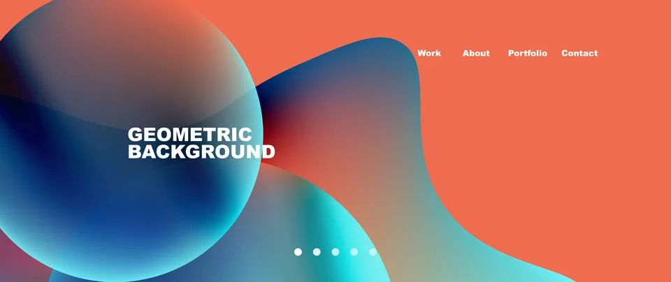 Flowing gradient colors and round elements and circles. Vector illustration for Stock Illustration