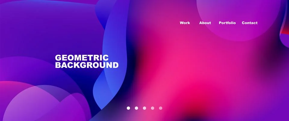Flowing gradient colors and round elements and circles. Vector illustration for Illustrazione stock