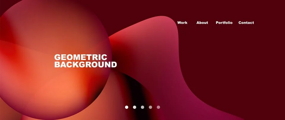 Flowing gradient colors and round elements and circles. Vector illustration for Illustrazione stock