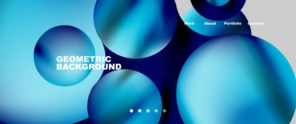 Flowing gradient colors and round elements and circles. Vector illustration for Stock Illustration