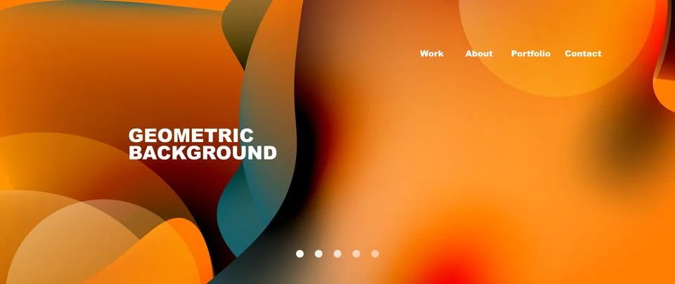 Flowing gradient colors and round elements and circles. Vector illustration for Illustrazione stock