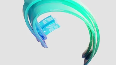 Flowing Gradient Curve Lines Loop Video stock 328581712