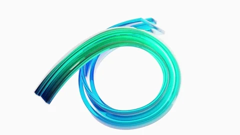 Flowing Gradient Curve Lines Loop Video stock 328581713