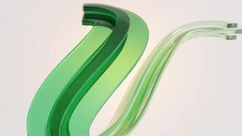 Flowing Gradient Curve Lines Loop Video stock 328581716