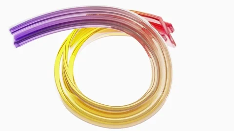 Flowing Gradient Curve Lines Loop Video stock 328581717