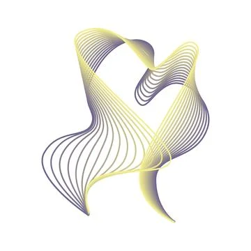 Flowing gradient lines creating dynamic abstract pattern Stock Illustration