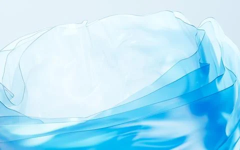 Flowing gradient transparent multilayer glass background, 3d rendering. Stock Illustration