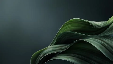 Flowing Green Abstract Background Evokes Natural Beauty Stock Illustration