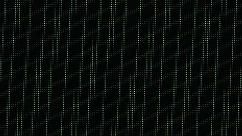 Flowing green digital data lines forming an abstract matrix on a dark Stock Footage 335881186
