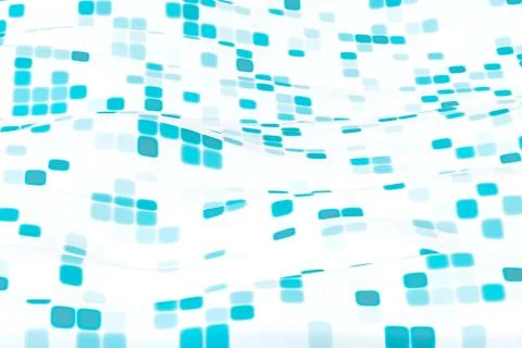 Flowing grid pattern clothes, wavy pattern background, 3d rendering. Foto stock