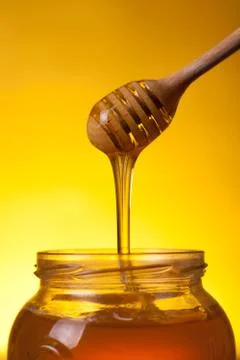 Flowing honey Stock Photos