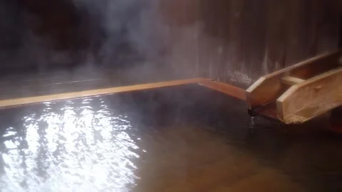 Flowing Hot Spring Water Source Stock Footage 331978731