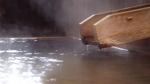 Flowing Hot Spring Water Source Stock Footage 331978748
