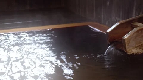 Flowing Hot Spring Water Source Video stock 331978793