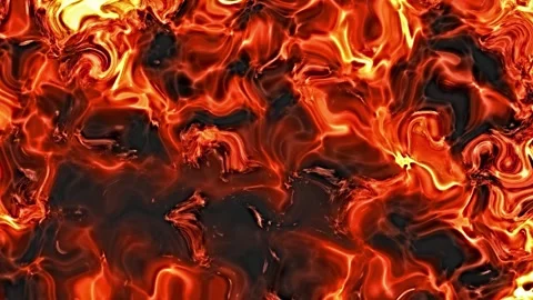 Flowing Lava Animation - Macro - 4k - Seamless Loop Stock Footage 268613125